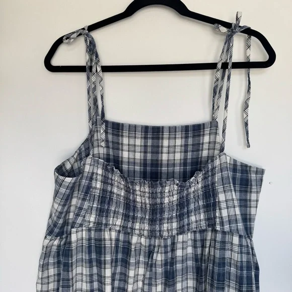 Anthropologie Gingham Plaid Babydoll Midi Dress - Picture 8 of 12
